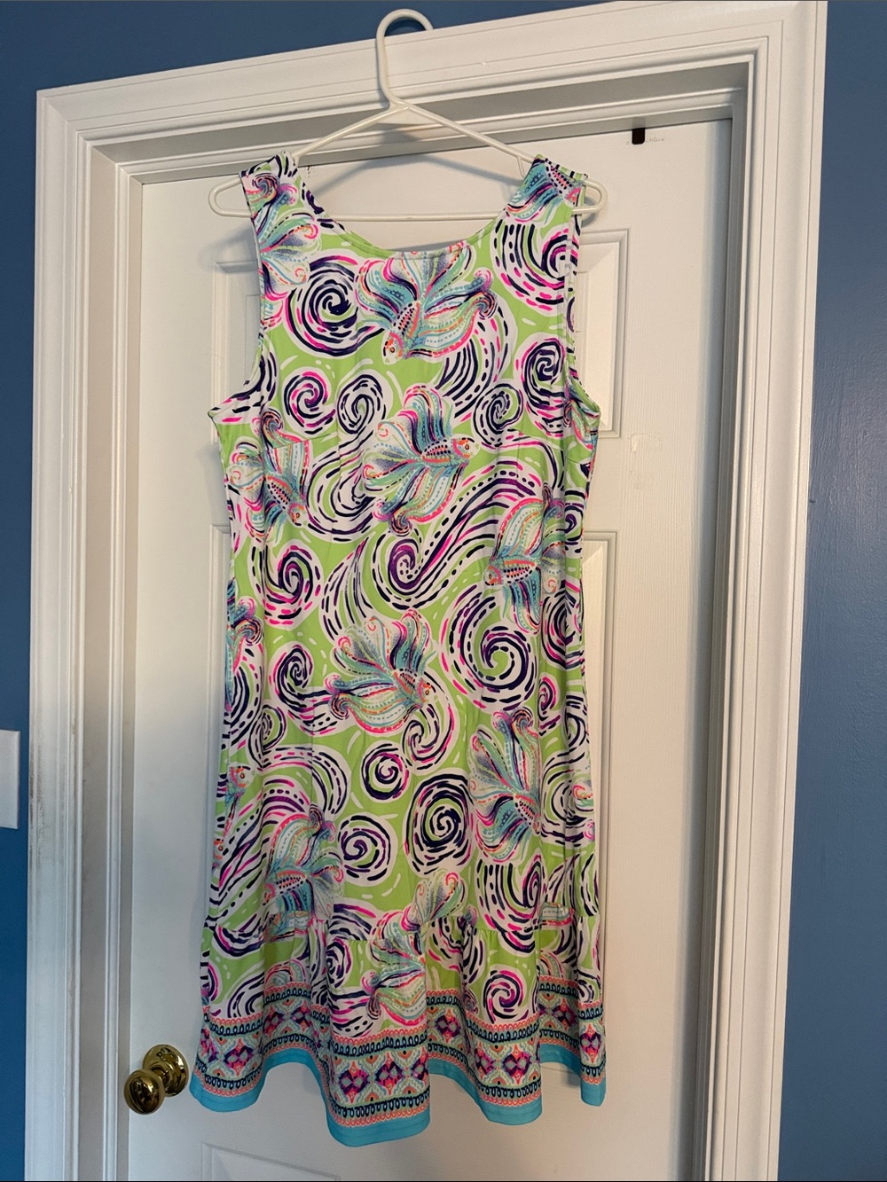 Aryeh Lime Green Multicolor Floral Midi Dress